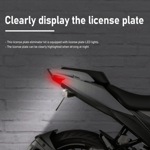 Soporte <span class=keywords><strong>de</strong></span> placa <span class=keywords><strong>de</strong></span> matrícula eliminador <span class=keywords><strong>de</strong></span> guardabarros trasero <span class=keywords><strong>de</strong></span> motocicleta XXUN para Suzuki Gixxer SF250 SF 250 2019 2020 2021 <span class=keywords><strong>2022</strong></span> - Product Image 3