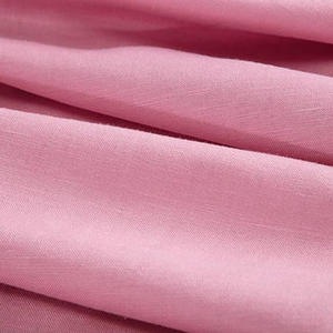 Color liso tinte natural ligero 55% Lino 45% rayón mujer camisa blusa ropa confección stock lote tela suave textil - Product Image 3