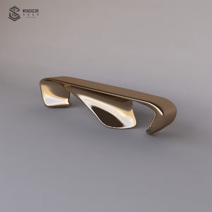 طاولة فنية من الفولاذ المقاوم للصدأ بتصميم عصري مجرد لصالة الفندق وغرفة المعيشة - Product Image 5