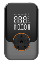 Compresseur d'air rechargeable Gonfleur de pneu Pompe à air portable avec batterie 4000mAh Écran numérique et batterie externe d'urgence à LED PR