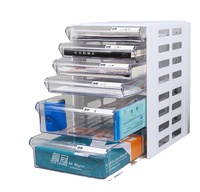 Organizador de escritorio de papelería de estudio de diseño moderno Caja de clasificación de archivos de papel A4