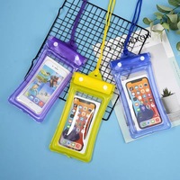 Ipx8 extérieur flottant PVC taille universelle sac de téléphone étanche avec lanière pour Camping natation étui de téléphone portable pochette