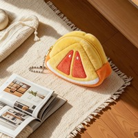 Schattig fruit pluche portemonnee sleutelhanger watermeloen oranje mini opbergtasje pluche hanger tas ornament cadeau