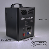 Igracelite 200W DMX512 Machine à flamme double tête pour scène, hauteur de flamme 3m, compatible GPL, contrôle manuel 2 canaux