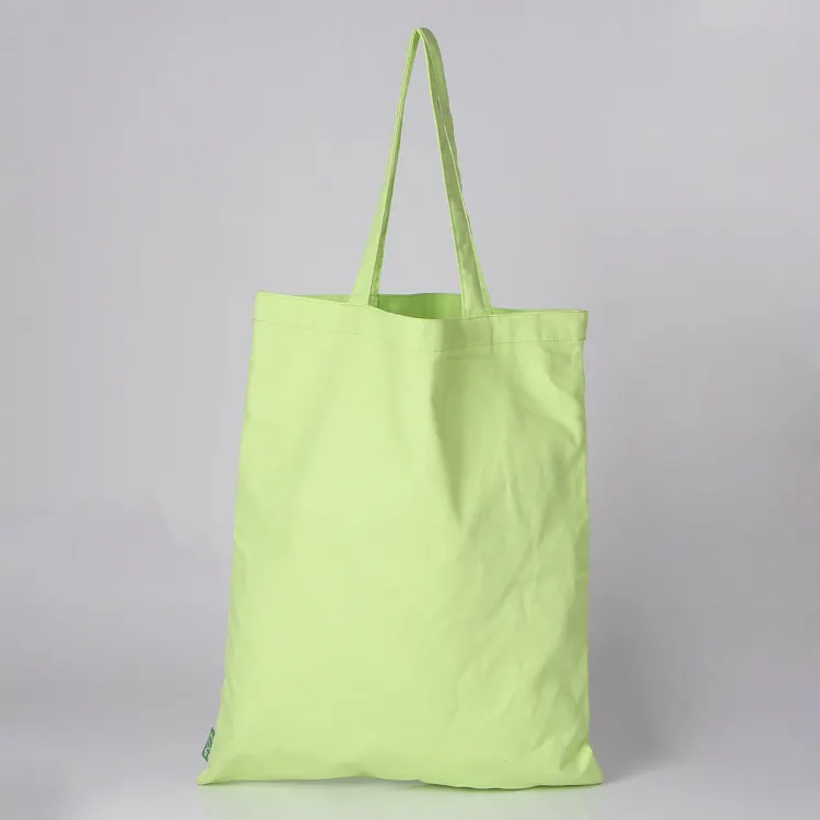 Tote Cotton Bag High Quality Eco-friendly Recycled Simple Custom Print Organic 8oz Green Cotton Shopping Bag Canvas Tote