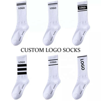 Chaussettes de sport athlétiques mi-mollet respirantes en tricot élastique, personnalisables de haute qualité avec votre propre design et motif de marque