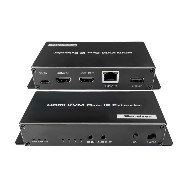 SYONG Factory HDMI + USB Extender NVR Tcp IP Address Tx Rx 1080P 200M Over Ethernet 4K Video HDMI KVM Extender Rj45 With Usb