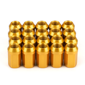 CNSPEED น็อตล้ออลูมิเนียมอัลลอยด์ M12x1.5 M12x1.25 สีแดงสำหรับอัพเกรดล้อรถ - Product Image 2
