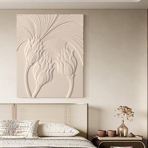 Pittura murale moderna semplice della decorazione della parete del ristorante fatto a mano pittura di rilievo 3D - Product Image 2