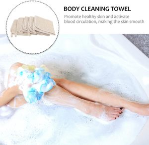 Custom Logo Cotton Bath Towel Wash Cloth for Body Exfoliating Sisal Towel Wipes <b>Washcloth</b> for Body Shower Bath Cleaning - Product Image 6