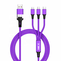 Cable de Carga USB-C 5 en 1 de Nailon Resistente, Suministro de Fábrica, Cable de Carga Tipo C para Regalos Promocionales Electrónicos para Ferias Comerciales