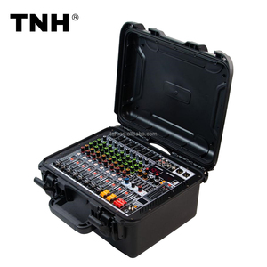 TNH MC08S Tragbarer Powermixer im Flightcase 8-Kanal-Mischpult mit eingebautem Leistungsverstärker und 99 digitalen DSP-Effekten - Product Image 1
