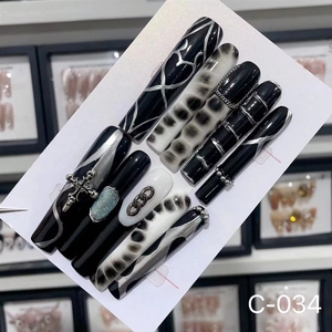 Faux ongles de luxe faits main en acrylique, longue tenue, confortables et agréables à porter, personnalisés pour la <span class=keywords><strong>France</strong></span> - Product Image 3