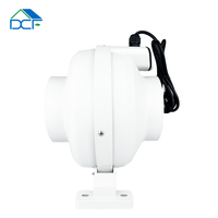 Ventilateur de gaine à flux mixte DCFAIR 6 pouces en plastique, petit volume, léger, AC 220-240V, silencieux 40-45dB, blanc, ventilateur d'extraction