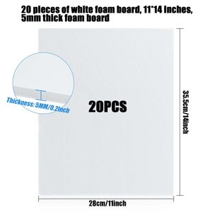 Panneau en mousse 11 "X 14", panneau de noyau en mousse de <span class=keywords><strong>polystyrène</strong></span> d'épaisseur de 5mm pour l'artisanat, panneau d'affichage blanc - Product Image 2