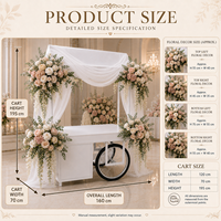 Décoration de mariage de style européen : roses artificielles, hortensias, glycines, fleurs en soie faites à la main, haute simulation