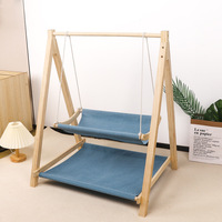 Mode mignon animal de compagnie chat balançoire chat lit en bois chat hamac Anti-renversement hamac pour animaux de compagnie