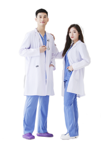 Logo personalizzato da donna alla moda cappotti da laboratorio medico <span class=keywords><strong>eleganti</strong></span> uniformi ospedaliere con Design unico - Product Image 5