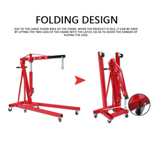 Petite grue hydraulique <span class=keywords><strong>2T</strong></span> entretien de voiture petite grue mobile portable moteur pliant cintre de moteur - Product Image 2