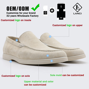 LANCI Herenschoenen Fabriek Design Loafer Schoenen Fabriek Luxe Suède Loafers voor Heren met Maatwerk Service - Product Image 2