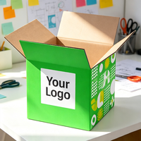 Caja de Envío Corrugada Verde de Alta Precisión, Caja de Mudanza, Cajas de Envío Personalizadas con Logotipo