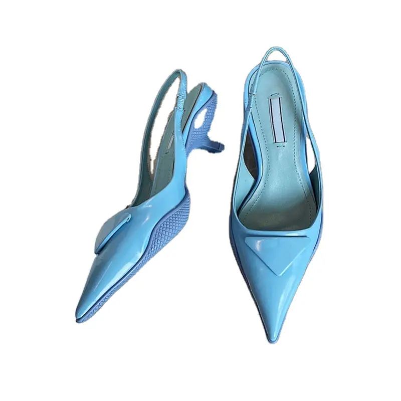 Runway Shoes parada Woman High Street Designer Sandals Kitten heel Pointed Toe Formal Party Shoes