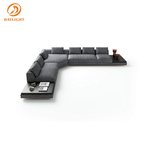 Set di Divani Modulari a 2 Posti in Bouclé, Componibile a L, Comodo, Grigio, Moderno per Soggiorno, Hotel, Villa - Product Image 4