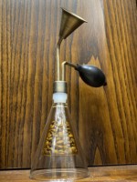 Bocal en verre pour arômes de café 80 ml avec couvercle en laiton, diffuseur d'huiles essentielles, dispositif de parfum pour la décoration intérieure, le spa et le café