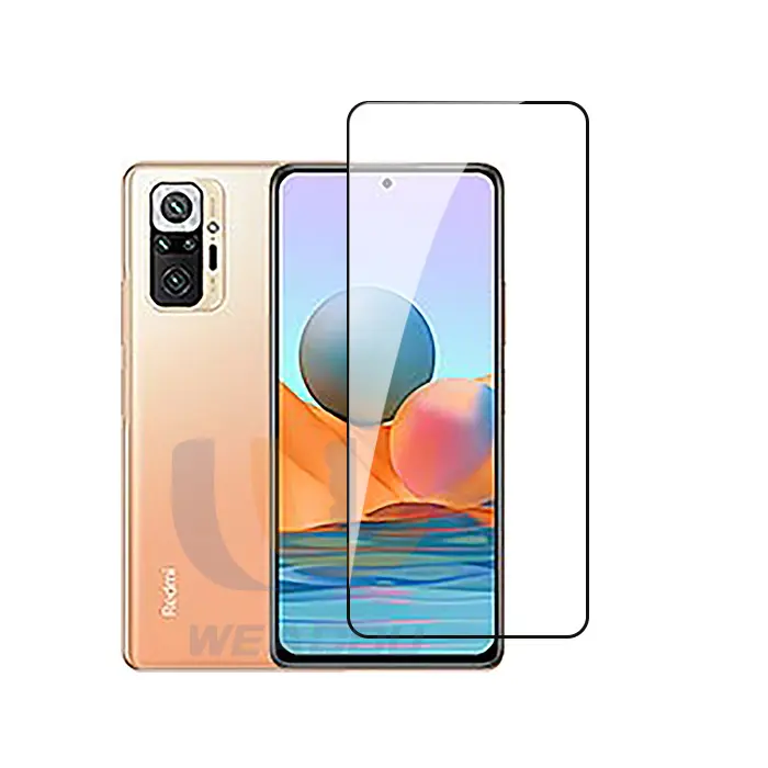 Xiaomi Redmi not 10 Pro için WEADDU (hindistan) temperli cam ekran koruyucu