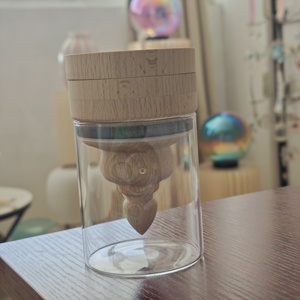 <span class=keywords><strong>Estufa</strong></span> de aromaterapia de vidrio hecha <span class=keywords><strong>a</strong></span> mano al por mayor de fábrica con combinación de madera, ideal para artículos religiosos del hogar en el Medio Oriente - Product Image 3
