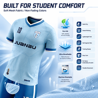 Conjunto de Uniforme de Fútbol Sublimado Transpirable para Escuela con Mascota Personalizada, Uniformes de Fútbol de Alta Calidad para Entrenamiento de Equipos Escolares y Academias