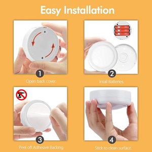 Luz LED táctil para armario, funciona con pilas 3AA, luz LED RGB para debajo del gabinete, con control remoto - Product Image 4