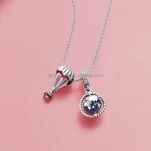 Pulseras de plata 925 de cristal de la suerte a la moda para mujeres y niñas, pulsera de cadena de serpiente fina con cuentas originales, regalos de joyería - Product Image 5