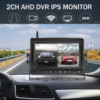 360 système de caméra de voiture 4k avant et arrière vue arrière Kit de vidéosurveillance caméras de sécurité sans fil 7 pouces 1080p Lcd moniteur de voiture