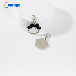 Etiqueta de identificación con <span class=keywords><strong>huella</strong></span> de gato para mascotas, etiquetas personalizadas con nombre, en blanco, gran oferta - Product Image 5