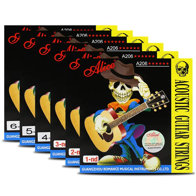 Venda quente por atacado Melhor qualidade profissional Alice A206 Acoustic Guitar Strings 1ª corda