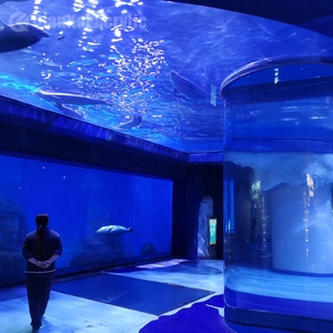 Piscine et zone terrestre en acrylique à température contrôlée de luxe moderne pour les expositions d'aquariums - Product Image 1