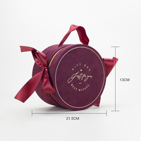 Boîte cadeau ronde pour la célébration du Ramadan et de l'Aïd, boîte en papier de luxe avec ruban en satin, personnalisable en gros
