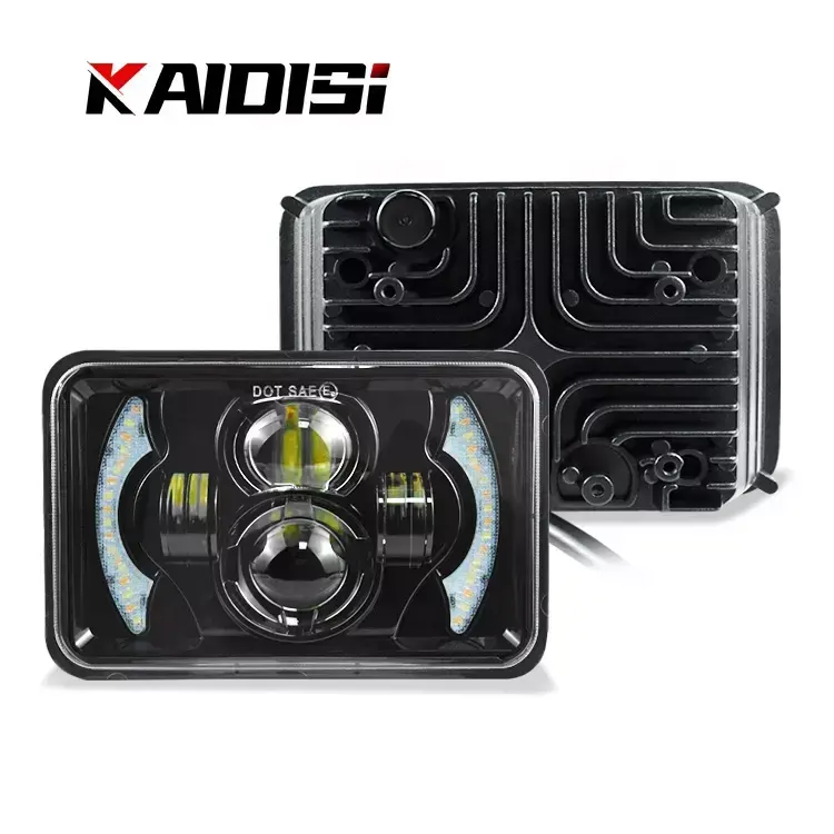 Vendita diretta in fabbrica 5 pollici c69 quadrato LED angel eye proiettore halo ambra LED faro per auto universali