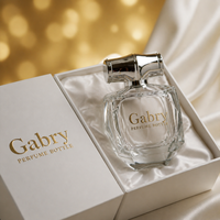 Flacon pulvérisateur de luxe en verre transparent de 50 ml et 100 ml, flacon de parfum en verre épais, flacons de parfum vides avec emballage en boîte