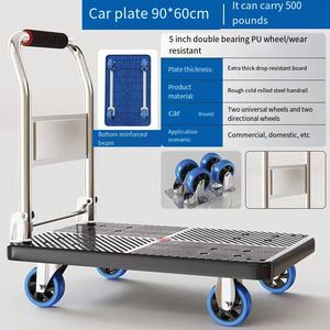 Chariot pliant Chariots à main Chariot de manutention Chariot de manutention Chariot à plate-forme pliable à plat Chariot à plate-forme en plastique - Product Image 3