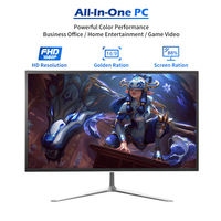 Ordinateur de bureau PC AIO blanc All I3 I5 I7 Gaming 24 Inch LED OEM Monoblock SSD Ordinateur de bureau Ensemble complet utilisé pour les entreprises 4GB