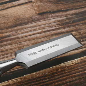 Ensemble de 6 ciseaux plats à manche en bois de frêne, en acier au chrome-vanadium, outils de menuiserie, emballage en boîte en bois - Product Image 3
