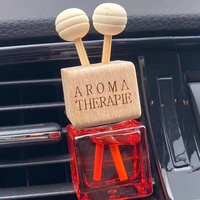 Diffuseur de voiture vide bouteille en verre décoration d'évent de voiture, bricolage rechargeable pour arôme, désodorisant et diffuseur de roseau