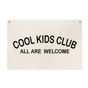 High Quality Wall Decor for Kids Trendy Room Canvas Banner Hanging Flag Banner Cotton Banner Flag With Custom LOGO