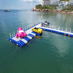 HDPE <strong>Plastic</strong> Modular Floating Pontoon Boat Parking Dock <strong>T</strong> Y Shape with Aluminum Gangway Rotational <strong>Molding</strong> Model - Product Image 2