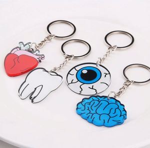 New Design Organ Heart Brain Eyes Tooth Custom Acrylic Keychain Double Side Acrylic Key Ring - Product Image 2