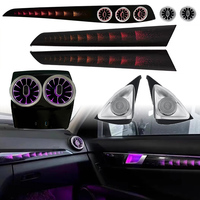 Kit d'éclairage d'ambiance LED ciel étoilé pour Mercedes Classe C W204, aérateurs de type turbine, tableau de bord, panneaux de porte, tweeter 4D