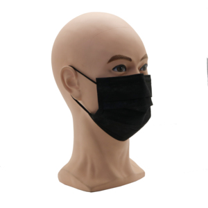 Filter 99% BFE warna hitam, masker wajah dengan Logo, pelindung Rumah Sakit Gigi <span class=keywords><strong>3</strong></span> lapisan sekali pakai - Product Image 6