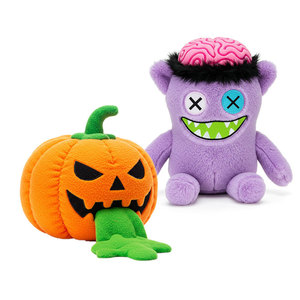 Jouet pour chien Citrouille d'Halloween en fausse fourrure, interactif, anti-ennui, pour usage intérieur - Product Image 4